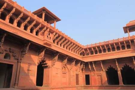 Agra fort historical architecture Agra Indiaのeditorial素材