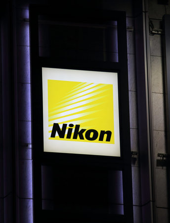 Osaka Japan - 13 November, 2017: Nikon company logo. Nikon is a Japanese multinational corporation...