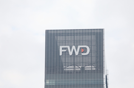 Singapore-November 16, 2018: FWD insurance business of investment group logo.のeditorial素材