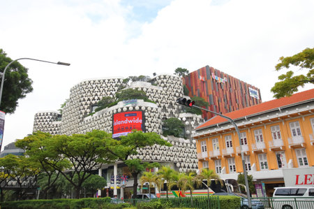 Singapore-November 16, 2018: Bugis Junction Shopping mall cityscape Singapore