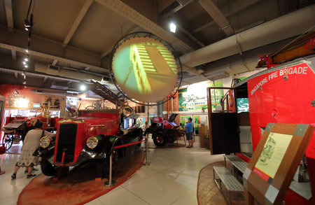Singapore-November 17, 2018: Civil defence heritage gallery in Singapore