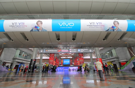 Kuala Lumpur Malaysia - November 20, 2018: Unidentified people travel at KL Sentral station Kuala Lumpur Malaysiaのeditorial素材