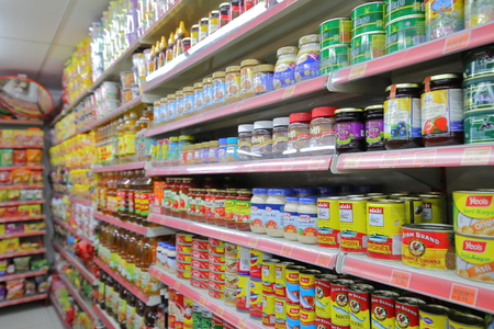 Kuala Lumpur Malaysia - November 22, 2018: Asian grocery store in Kuala Lumpur Malaysiaのeditorial素材