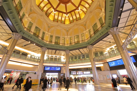 Tokyo Japan - December 10, 2018: Unidentified people travel at Tokyo train station in Tokyo Japan.のeditorial素材