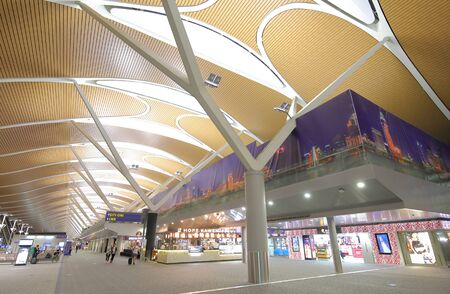 Shanghai China - May 20, 2019: Panda shop at Shanghai Pudong airport Chinaのeditorial素材