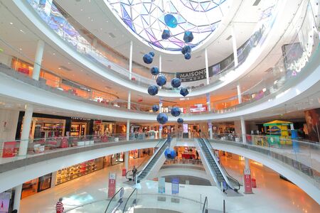 Paris France - May 23, 2019: People visit Beaugrenelle shopping mall Paris Franceのeditorial素材
