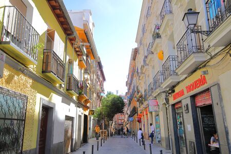 Madrid Spain - May 26, 2019: People visit Madrid city centre in Madrid Spain.のeditorial素材