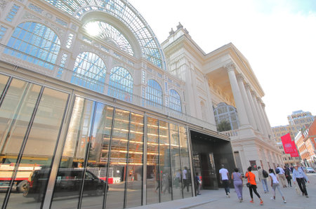 London England - June 1, 2019: People visit Royal Opera House London UK
