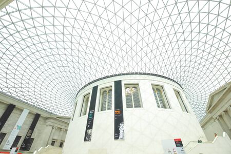 London England - June 3, 2019: People visit British museum London UKのeditorial素材