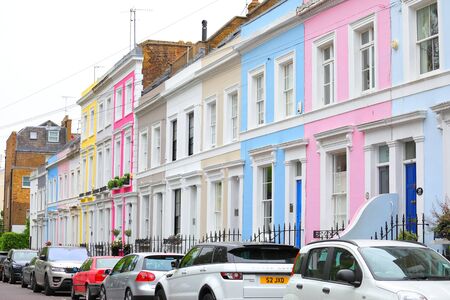 London England - June 4, 2019: People visit Notting Hill in London UKのeditorial素材