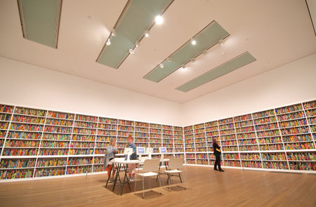 London England - June 5, 2019: People visit Tate modern museum London UK