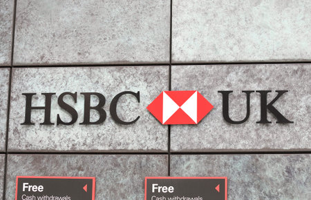London England - June 5, 2019: HSBC UK bank company sign