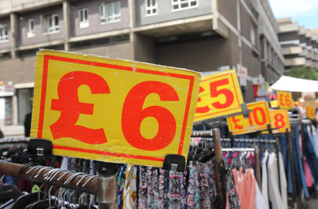 Price tag in British pounds UK