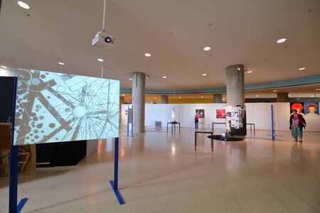 Berlin Germany - June 8, 2019: People visit Haus der Kulturen der Welt national centre for the presentation and discussion of contemporary arts Berlin Germanyのeditorial素材