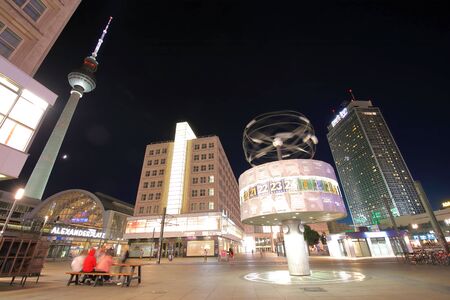 Berlin Germany - June 9, 2019: People visit Alexanderplatz square Berlin Germanyのeditorial素材