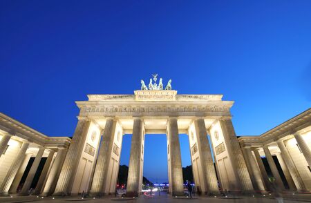Brandenburger gate historical architecture Berlin Germanyの写真素材