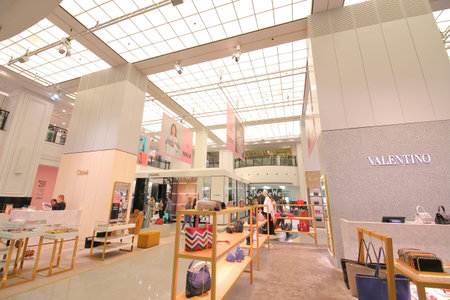 Berlin Germany - June 11, 2019: People visit Kaufhaus Des Westens department store Berlin Germany