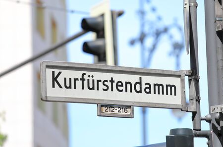 Kurfurstendamm shopping street Berlin Germanyの写真素材