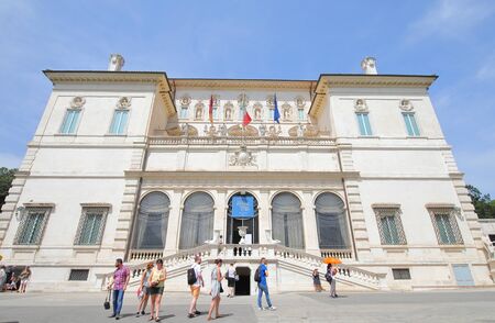 Rome Italy - June 15, 2019: People visit Borghese Gallery and Museum Rome Italyのeditorial素材