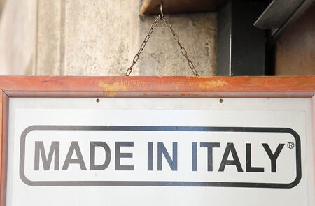Made in Italy sign backgroundの写真素材