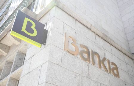 Segovia Spain - May 29, 2019: Bankia bank company Spainのeditorial素材