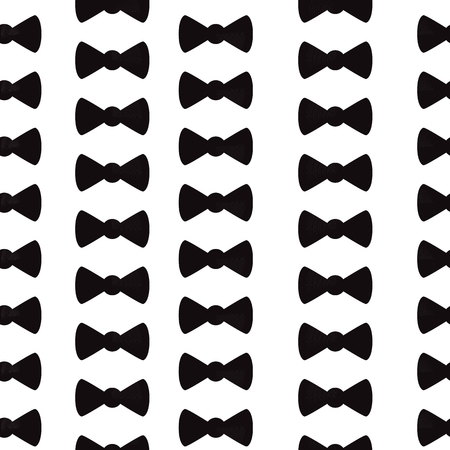 Vector cute hipster black bow tie seamless pattern background. Great for baby shower design, wallpaper, wrap, cover, web template. Gentleman package design. Men accessoryのイラスト素材