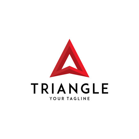 Triangle Shape Logo Icon and Business A Logo Letter