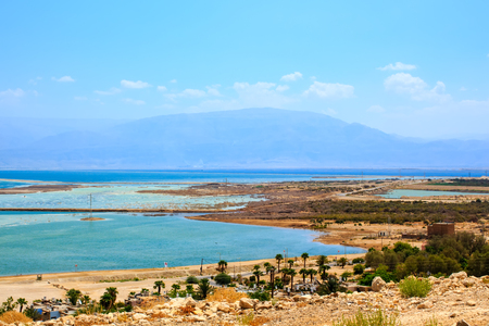 Kibbutz on the bank of the Dead Sea Israelの写真素材