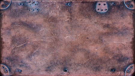 Authentic texture of an old leather suitcaseの写真素材