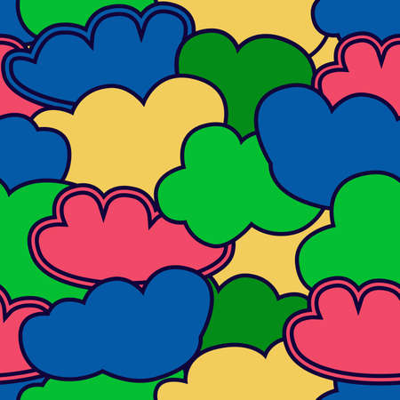 Colorful bright cartoon seamless patternのイラスト素材