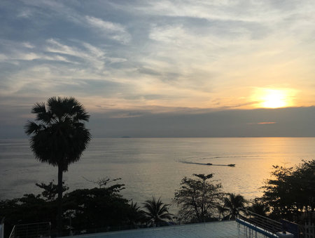 Sunset at the beach, relax timeの素材