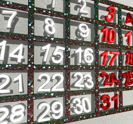 Volume calendarの写真素材