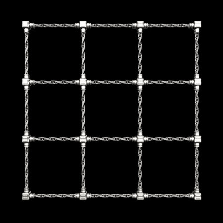 Steel chains frame