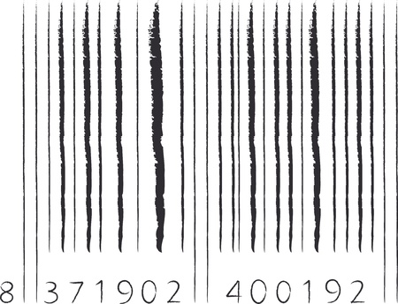 hand drawn barcode with black strokeのイラスト素材