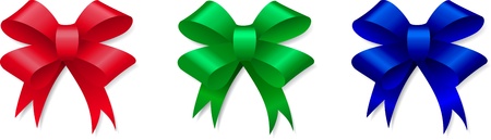 Red, green and blue bowsのイラスト素材