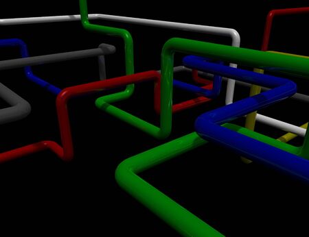 Colored tubesの写真素材