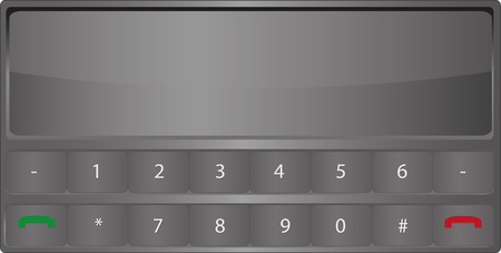 simple horizontal gray mobile phoneのイラスト素材