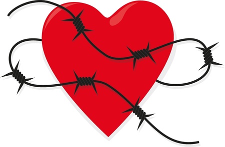Heart with barbed wireのイラスト素材