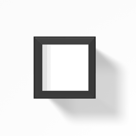 Isolated gray glass square over whiteの写真素材