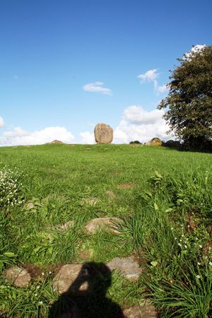 hamlets grave in denmark. The real hamlet prince of denmark grave stoneの写真素材