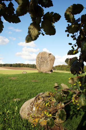hamlets grave in denmark. The real hamlet prince of denmark grave stoneの写真素材