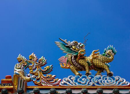 Sky Dragon unicorn animal of godの写真素材