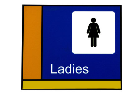 Bathroom label for ladiesの写真素材