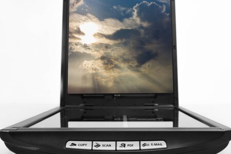  scanner business skyの写真素材