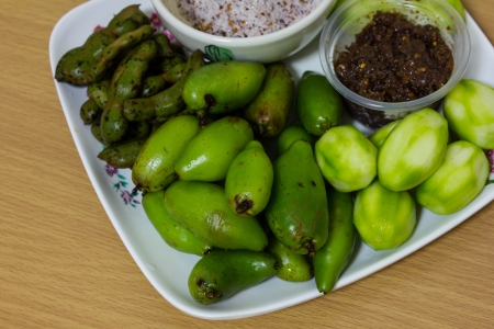 thai fruit mango Olive Tamarind Sugarの写真素材