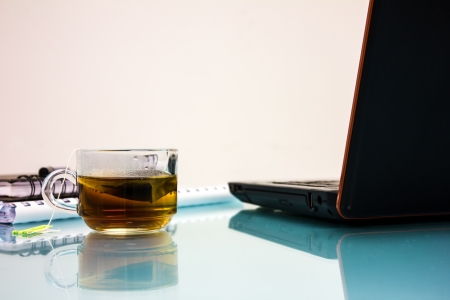 tea break office relax on workの写真素材