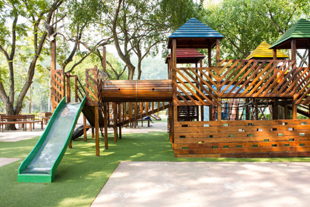 children Stairs Slides exercise equipment in garden