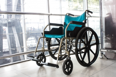 Wheelchair service in airport terminalのeditorial素材