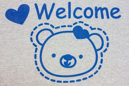 door mat with Carpet welcomeの写真素材