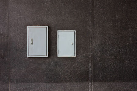 still cabinet service on the black wallの写真素材